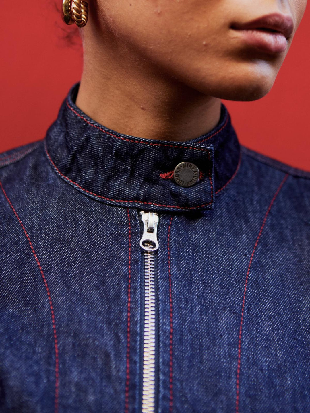 Veste Nina - Indigo et rouge