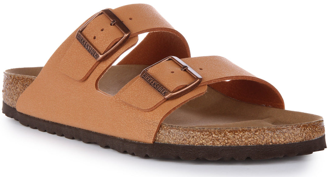Birkenstock Arizona-sandaler | Persikofärgad Birko-Flor – veganvänliga för män och kvinnor