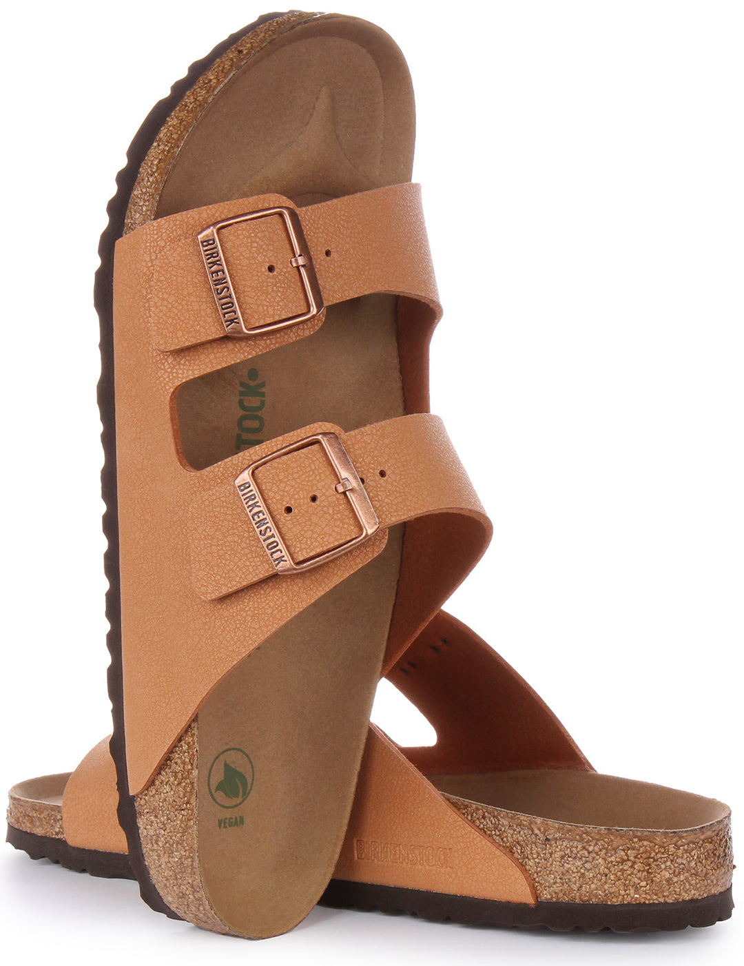Birkenstock Arizona-sandaler | Persikofärgad Birko-Flor – veganvänliga för män och kvinnor