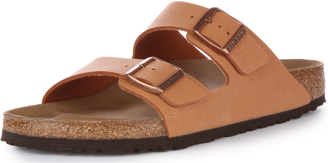 Birkenstock Arizona-sandaler | Persikofärgad Birko-Flor – veganvänliga för män och kvinnor
