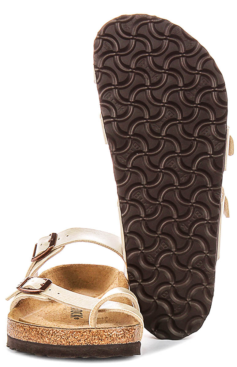 Birkenstock Mayari-sandaler | Pärlvit Birko-Flor – metallisk finish för kvinnor