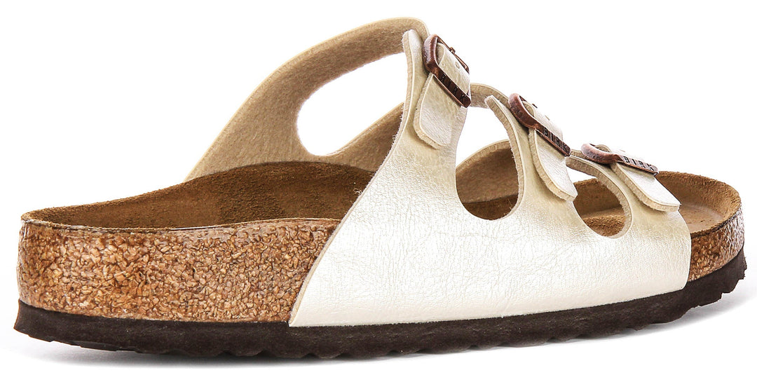 Birkenstock Florida-sandaler | pärlvit Birko-Flor för kvinnor – normal passform