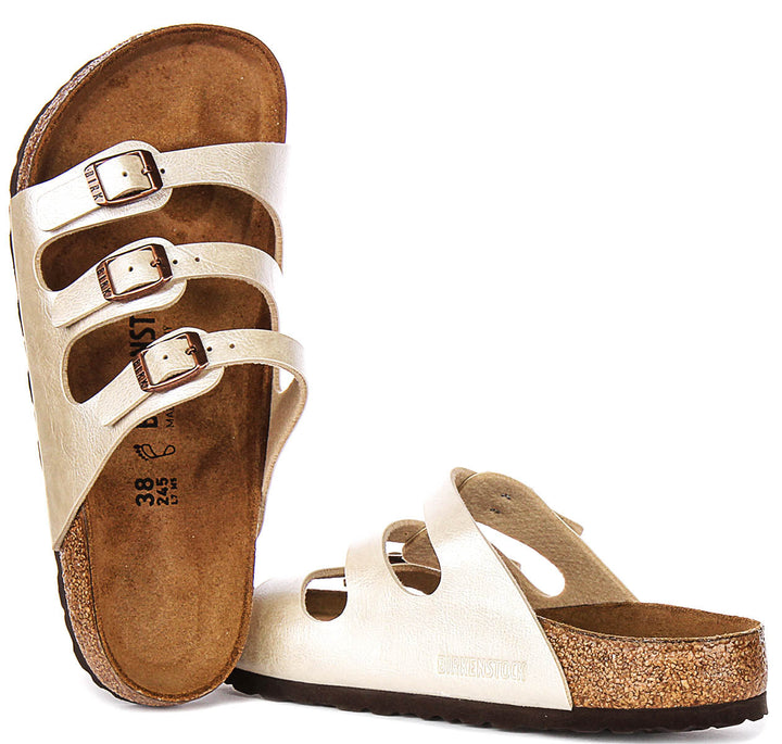 Birkenstock Florida-sandaler | pärlvit Birko-Flor för kvinnor – normal passform