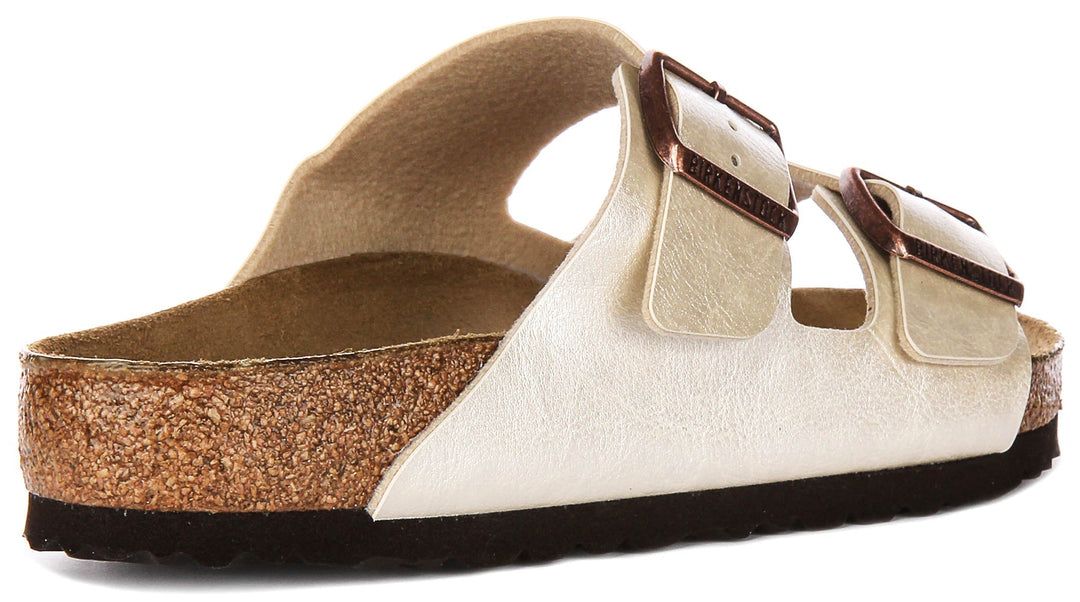 Birkenstock Arizona-sandaler | pärlvit Birko-Flor för kvinnor – normal passform