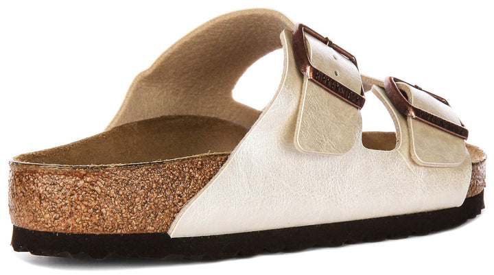 Birkenstock Arizona-sandaler | pärlvit Birko-Flor för kvinnor – normal passform