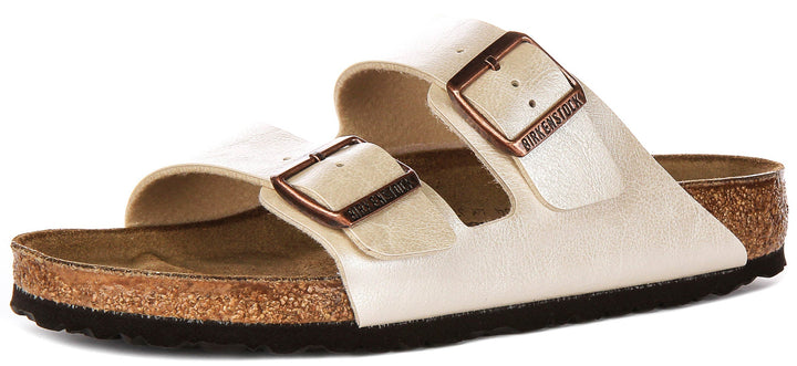Birkenstock Arizona-sandaler | pärlvit Birko-Flor för kvinnor – normal passform