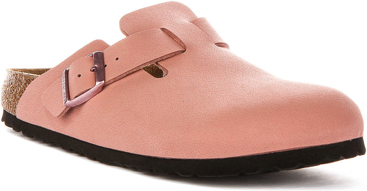 Birkenstock Boston-tofflor | rosa Birko-Flor för barn – smal passform