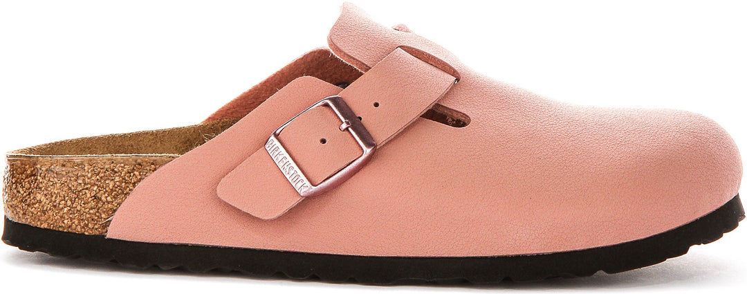 Birkenstock Boston-tofflor | rosa Birko-Flor för barn – smal passform