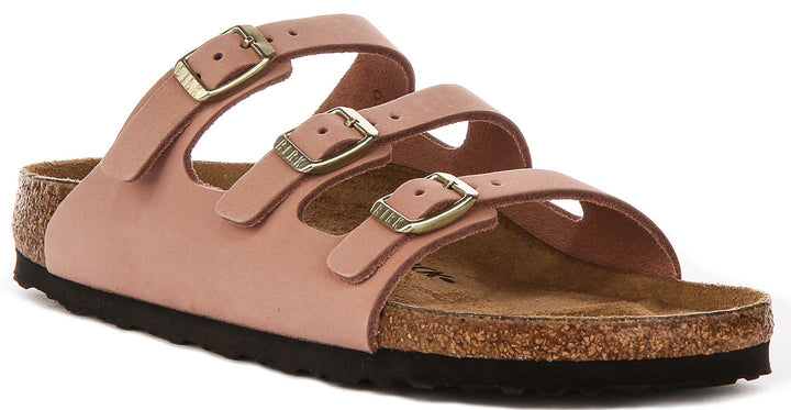 Birkenstock Florida-sandaler | rosa signaturmaterial för Birkenstock-ovandel för kvinnor – smal passform