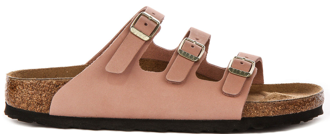Birkenstock Florida-sandaler | rosa signaturmaterial för Birkenstock-ovandel för kvinnor – smal passform