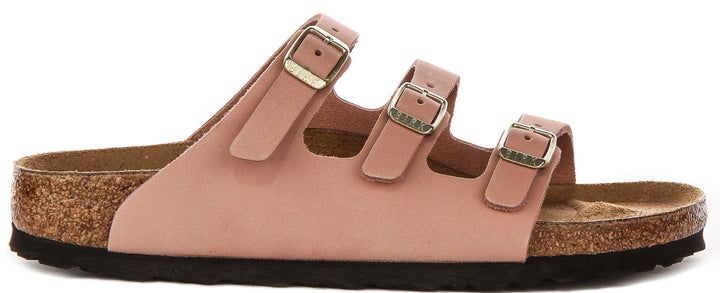 Birkenstock Florida-sandaler | rosa signaturmaterial för Birkenstock-ovandel för kvinnor – smal passform