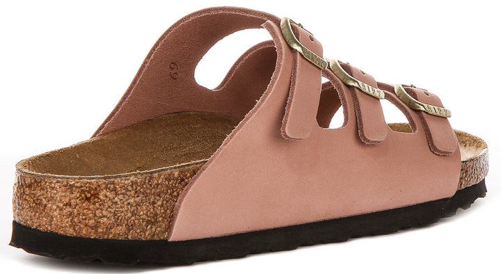 Birkenstock Florida-sandaler | rosa signaturmaterial för Birkenstock-ovandel för kvinnor – smal passform