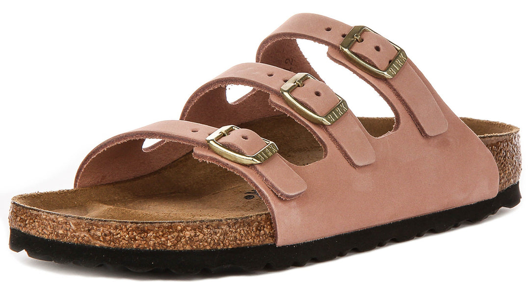 Birkenstock Florida-sandaler | rosa signaturmaterial för Birkenstock-ovandel för kvinnor – smal passform