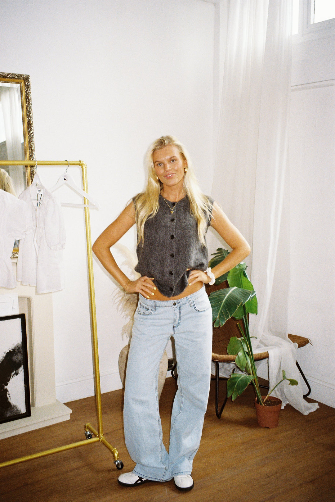 Gilet en Maille - Gris Foncé