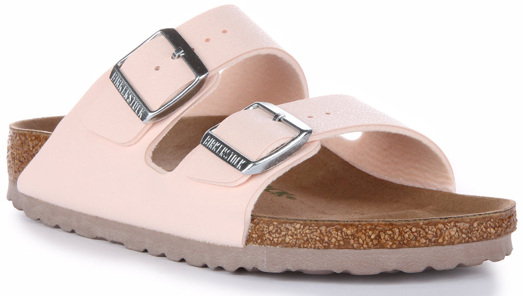 Sandales Birkenstock Arizona | Birkibuc rose – adapté aux véganes pour femme