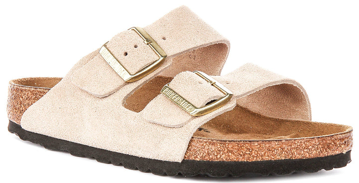 Birkenstock Arizona-sandaler | Sandfärgad Birko-Flor för kvinnor – normal läst