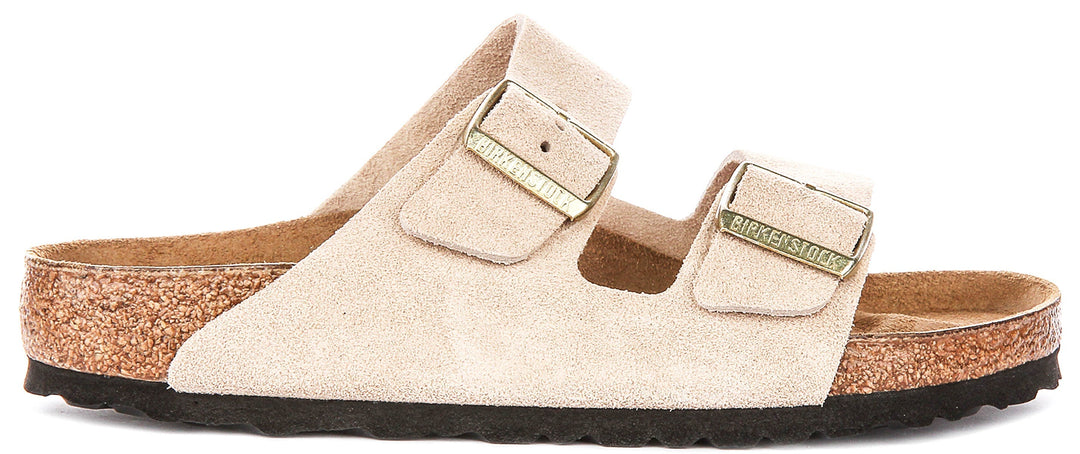 Birkenstock Arizona-sandaler | Sandfärgad Birko-Flor för kvinnor – normal läst