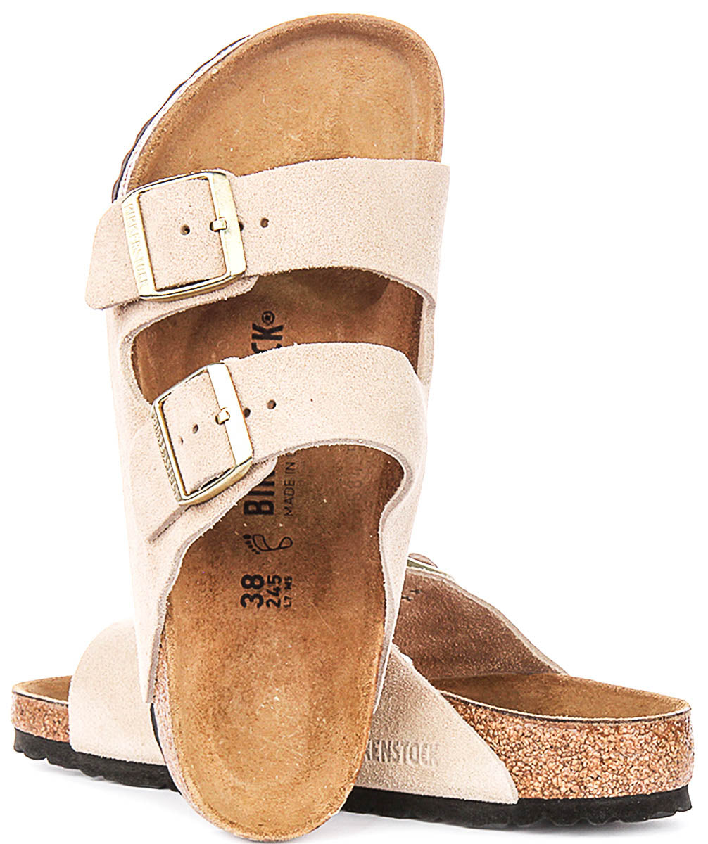 Birkenstock Arizona-sandaler | Sandfärgad Birko-Flor för kvinnor – normal läst