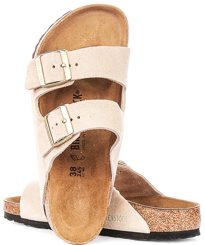 Birkenstock Arizona-sandaler | Sandfärgad Birko-Flor för kvinnor – normal läst