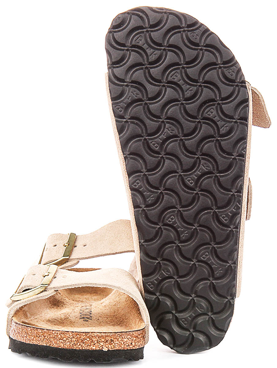 Birkenstock Arizona-sandaler | Sandfärgad Birko-Flor för kvinnor – normal läst
