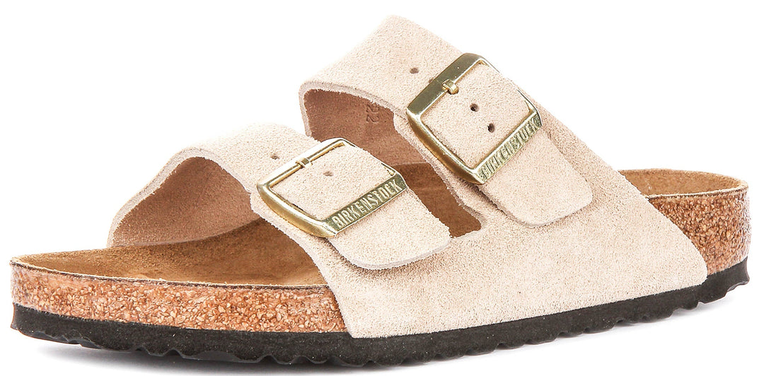 Birkenstock Arizona-sandaler | Sandfärgad Birko-Flor för kvinnor – normal läst