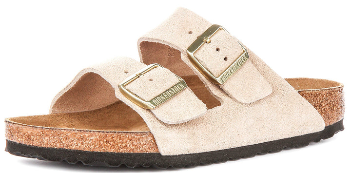 Birkenstock Arizona-sandaler | Sandfärgad Birko-Flor för kvinnor – normal läst