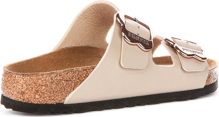 Birkenstock Arizona-sandaler | sandfärgad Birko-Flor – blommönster för barn – normal passform