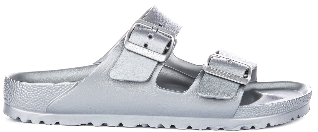 Birkenstock Arizona-sandaler | Silverfärgad EVA för män och kvinnor – smal läst