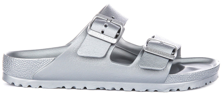 Birkenstock Arizona-sandaler | Silverfärgad EVA för män och kvinnor – smal läst