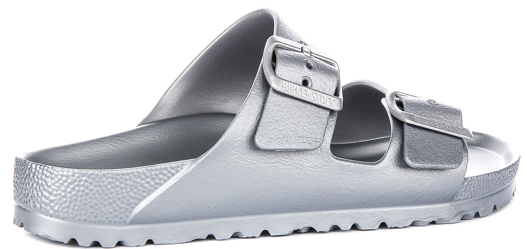Birkenstock Arizona-sandaler | Silverfärgad EVA för män och kvinnor – smal läst