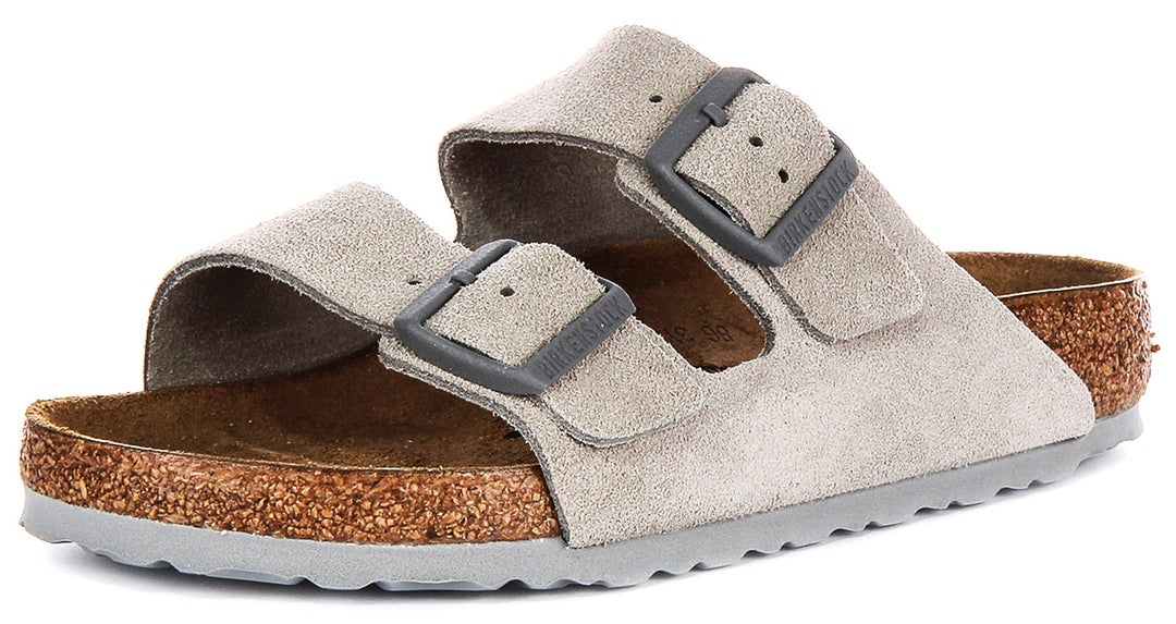 Birkenstock Arizona-sandaler | Stenfärgad Birko-Flor för kvinnor – normal passform