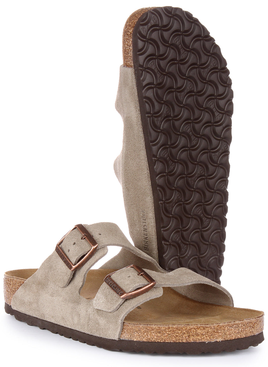 Birkenstock Arizona-sandaler | Taupefärgat mockaläder för män och kvinnor
