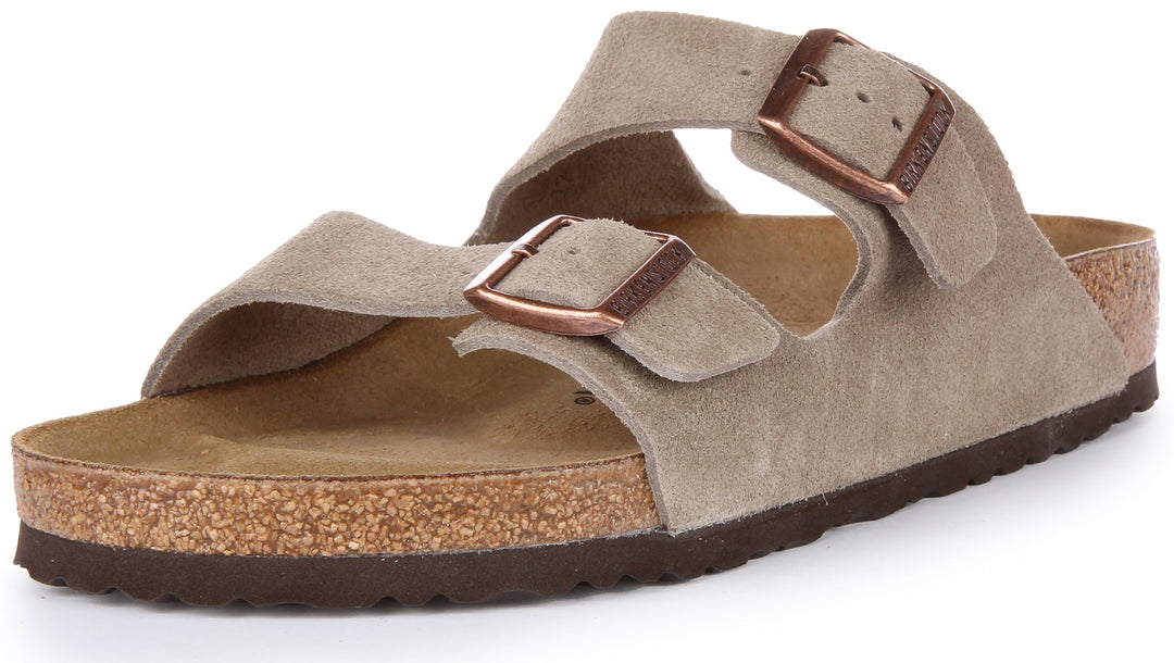 Birkenstock Arizona-sandaler | Taupefärgat mockaläder för män och kvinnor