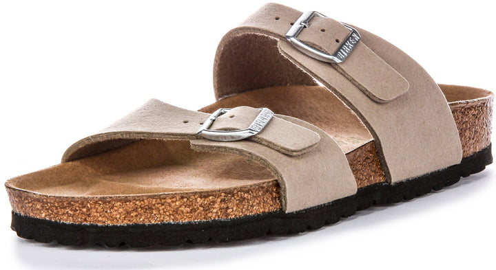 Birkenstock Sydney-tofflor | Taupe Birko-Flor – veganvänliga för kvinnor