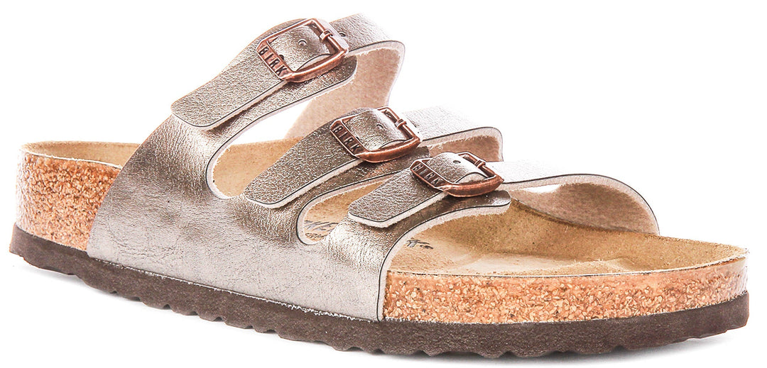 Birkenstock Florida-sandalen | taupekleurig Birko-Flor voor dames – normale pasvorm