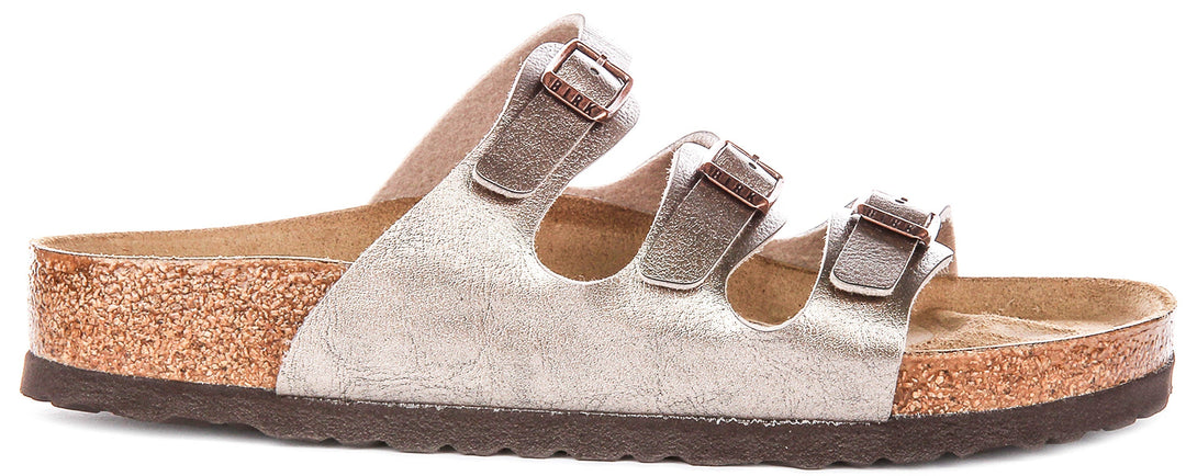 Birkenstock Florida-sandalen | taupekleurig Birko-Flor voor dames – normale pasvorm