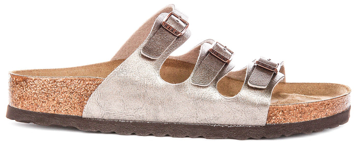 Birkenstock Florida-sandalen | taupekleurig Birko-Flor voor dames – normale pasvorm