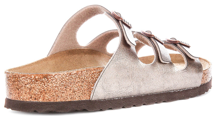 Birkenstock Florida-sandalen | taupekleurig Birko-Flor voor dames – normale pasvorm