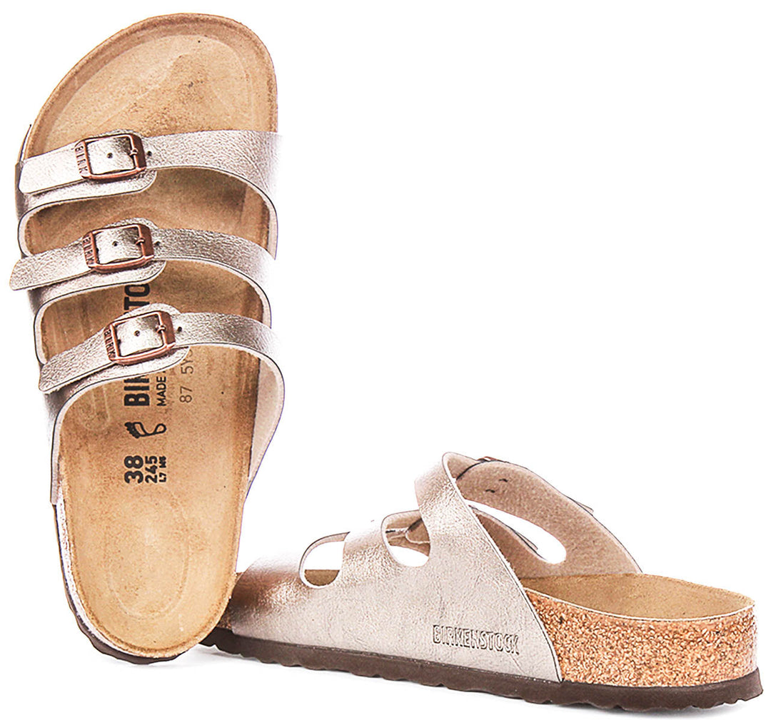 Birkenstock Florida-sandalen | taupekleurig Birko-Flor voor dames – normale pasvorm