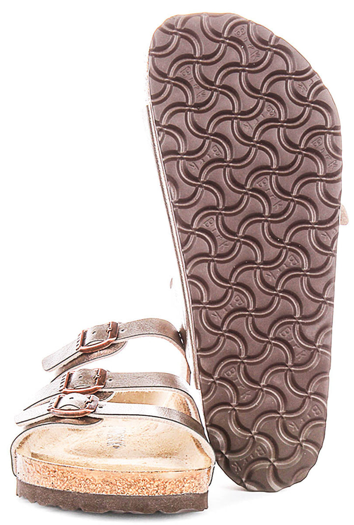 Birkenstock Florida-sandalen | taupekleurig Birko-Flor voor dames – normale pasvorm