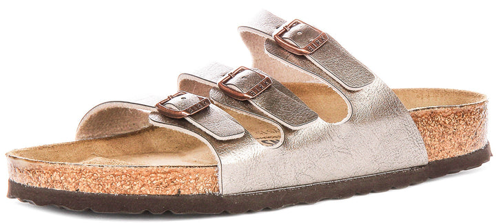 Birkenstock Florida-sandalen | taupekleurig Birko-Flor voor dames – normale pasvorm