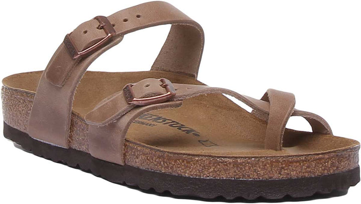 Birkenstock Mayari-sandaler | Tobaksfärgat äkta läder för kvinnor