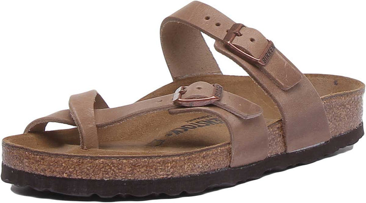 Birkenstock Mayari-sandaler | Tobaksfärgat äkta läder för kvinnor