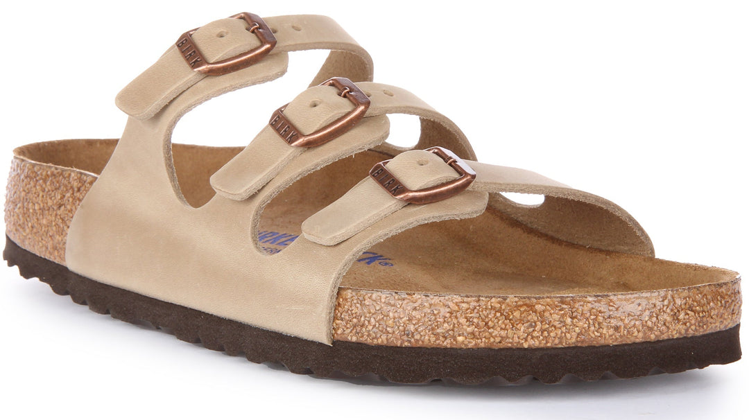 Birkenstock Florida-sandaler | Tobaksfärgat äkta läder för män och kvinnor