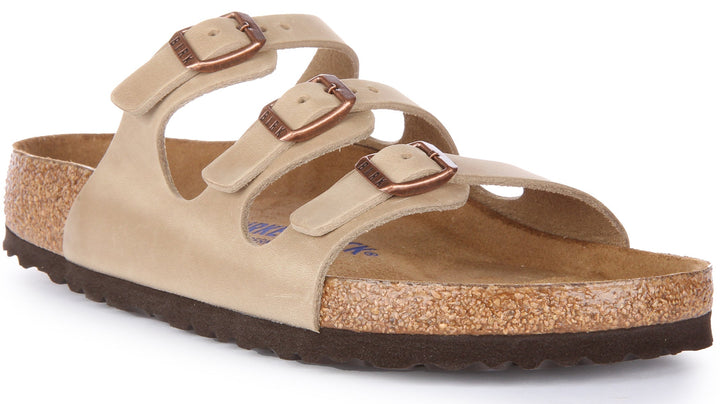 Birkenstock Florida-sandaler | Tobaksfärgat äkta läder för män och kvinnor