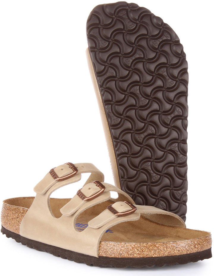 Birkenstock Florida-sandaler | Tobaksfärgat äkta läder för män och kvinnor
