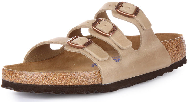 Birkenstock Florida-sandaler | Tobaksfärgat äkta läder för män och kvinnor
