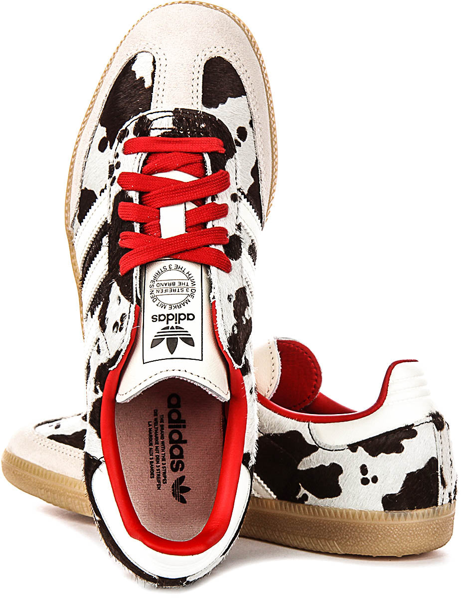 Adidas Samba OG W In White Black Cow Print For Women