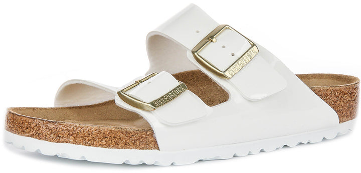 Birkenstock Arizona-sandaler | Vitt läder med lackfinish för kvinnor – normal läst