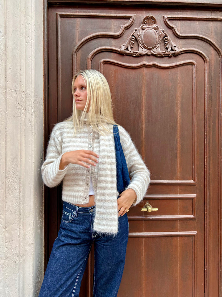 Evie Vest - Beige Streep